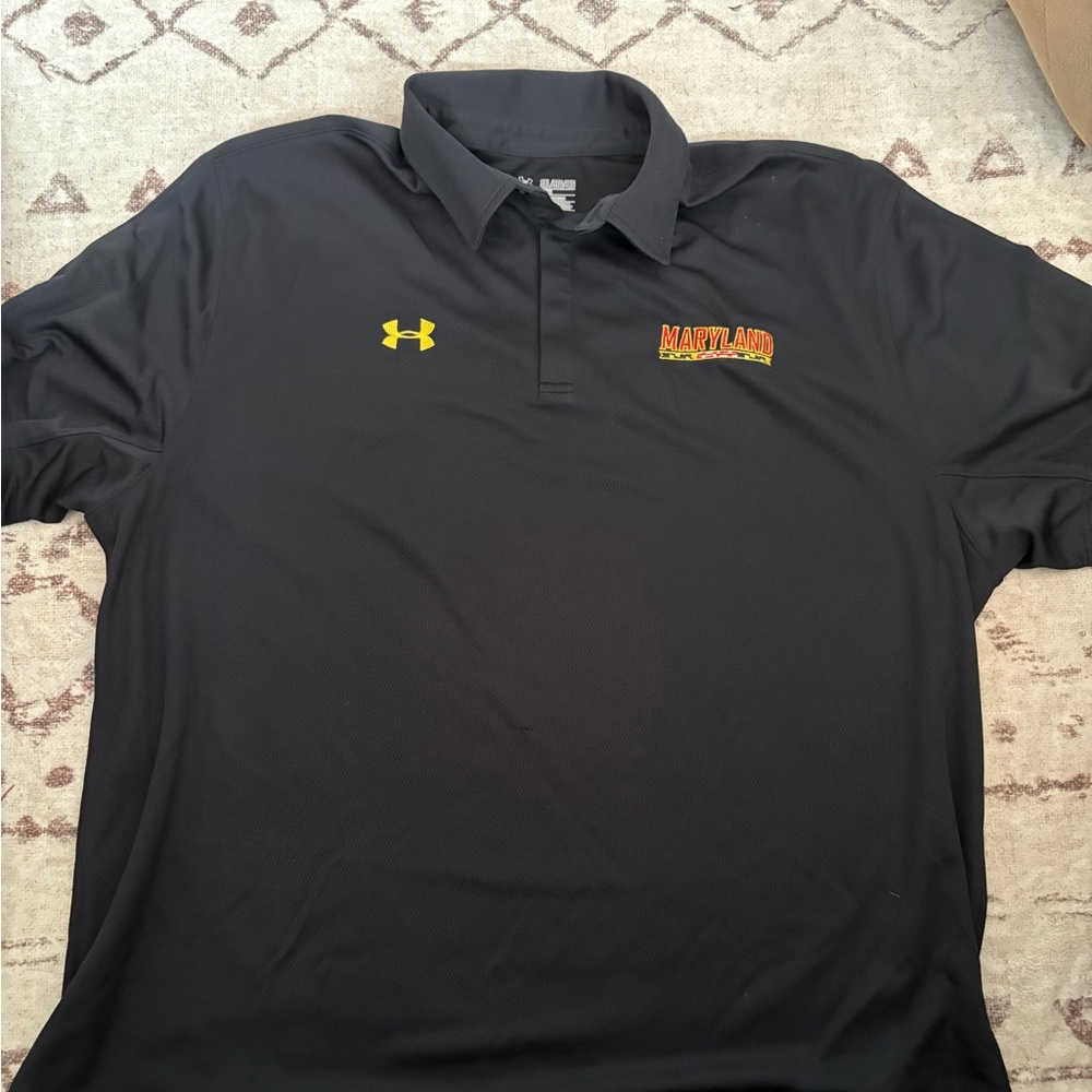 Black Maryland Under Armour Short Sleeve Polo 3xl